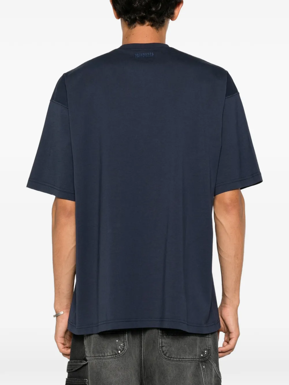 VETEMENTS T-shirt met logoprint Blauw