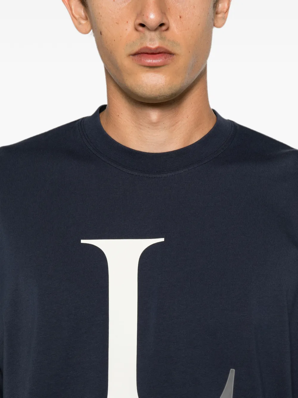 VETEMENTS T-shirt met logoprint Blauw