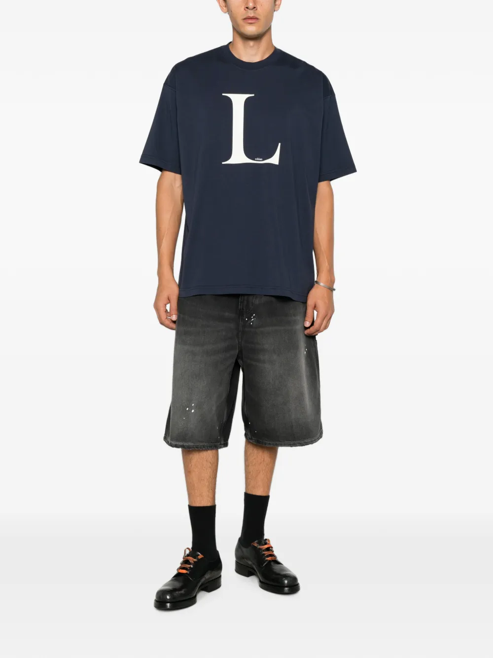 VETEMENTS T-shirt met logoprint Blauw