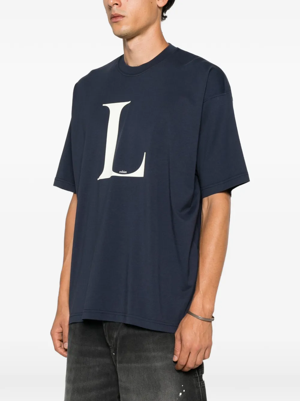 VETEMENTS T-shirt met logoprint Blauw