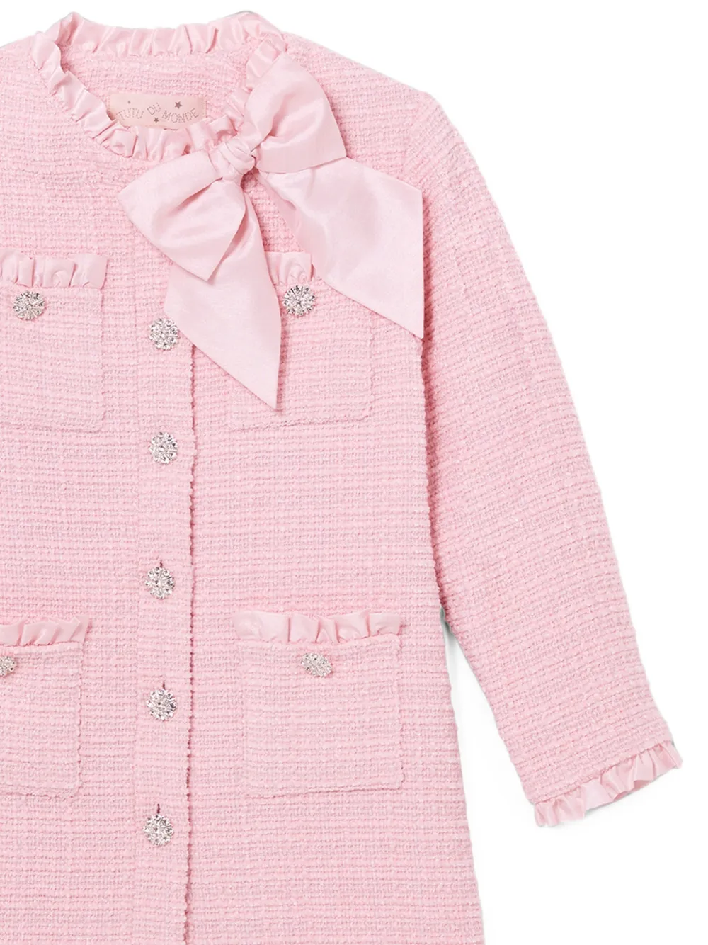 Tutu Du Monde Powdered Petal jas met strikdetail Roze