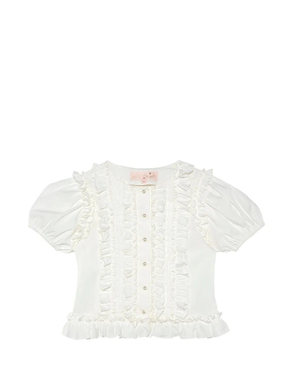 Tutu Du Monde Honeyblossom Avenue ruffled blouse - Weiß