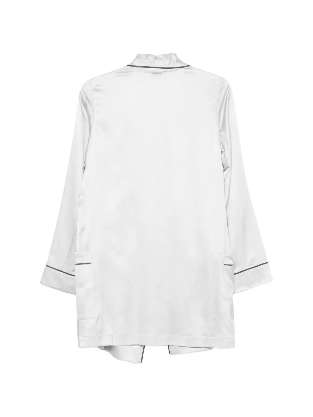 Carine Gilson Badjas met afwerking van satijnen afwerking en afwerking Grijs