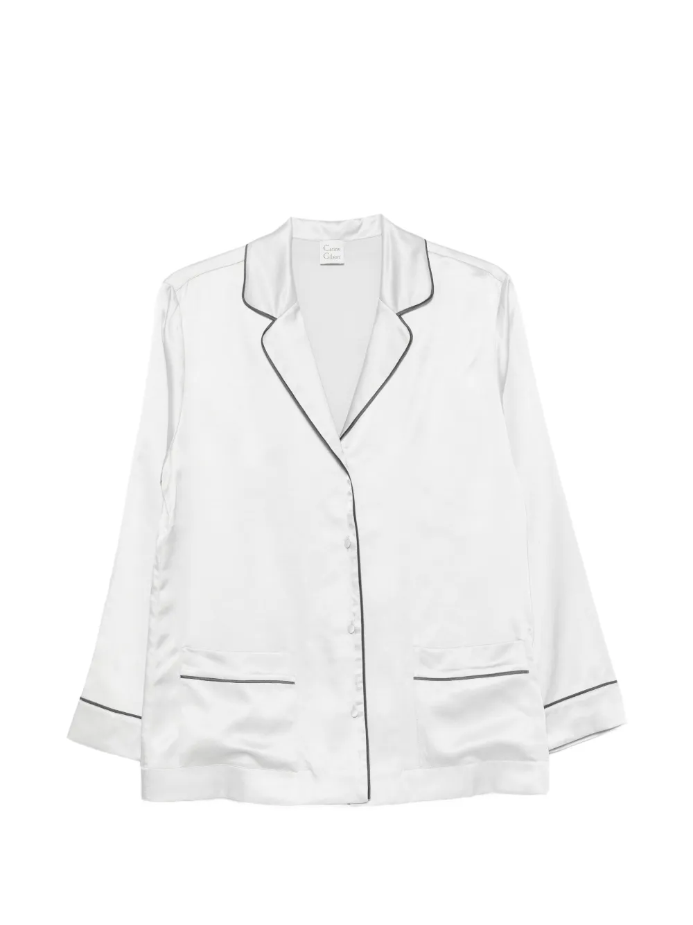Carine Gilson piping-detail pajama top