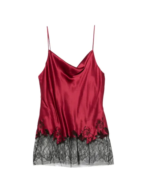 Carine Gilson lace-trim silk camisole