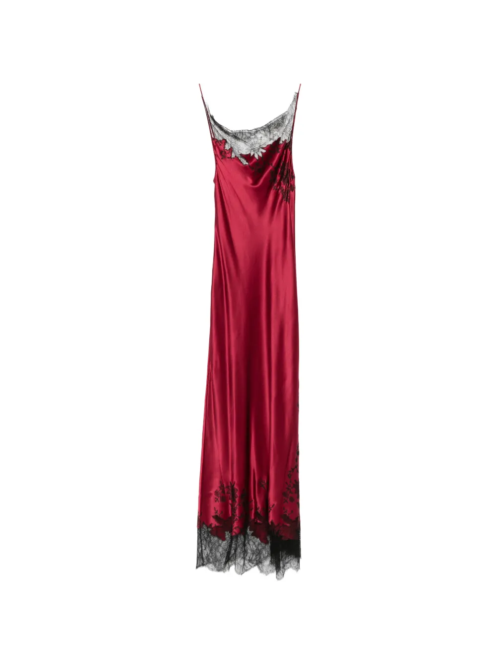 Carine Gilson Abito lungo con collo drappeggiato - Rosso