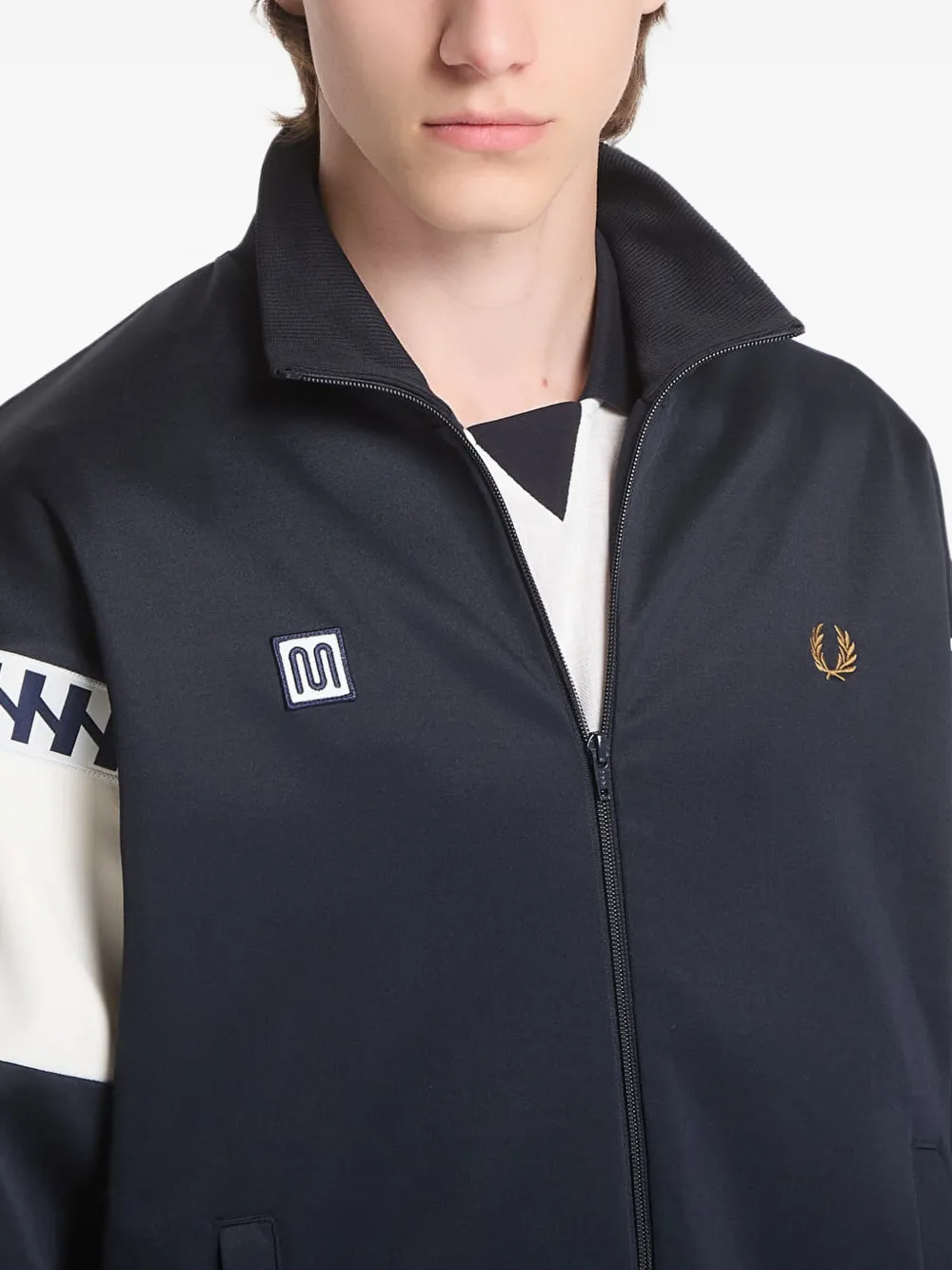 Fred Perry Jack met geborduurd logo Blauw