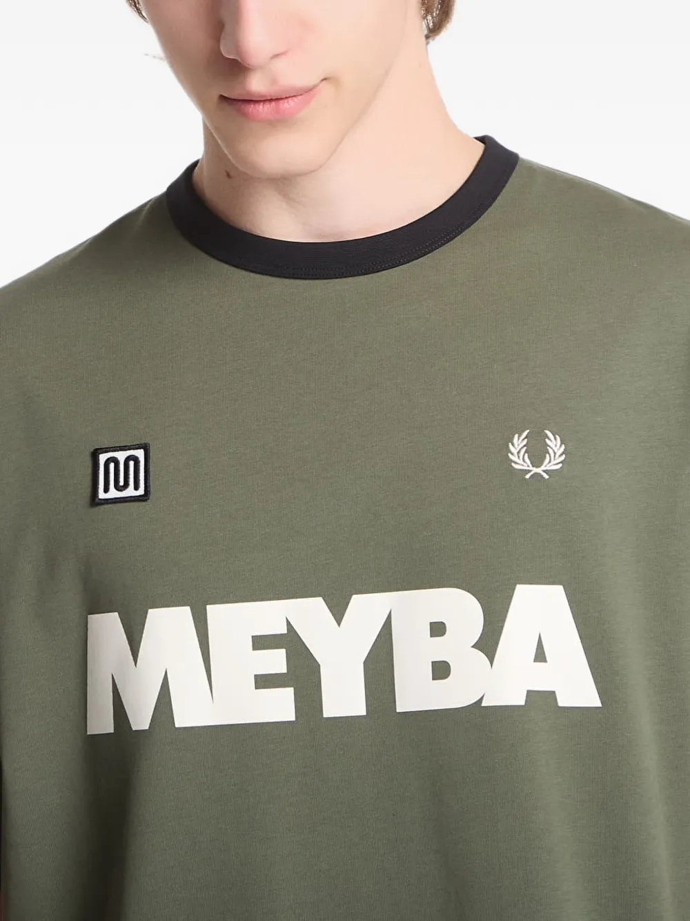 Fred Perry T-shirt met logoprint Groen