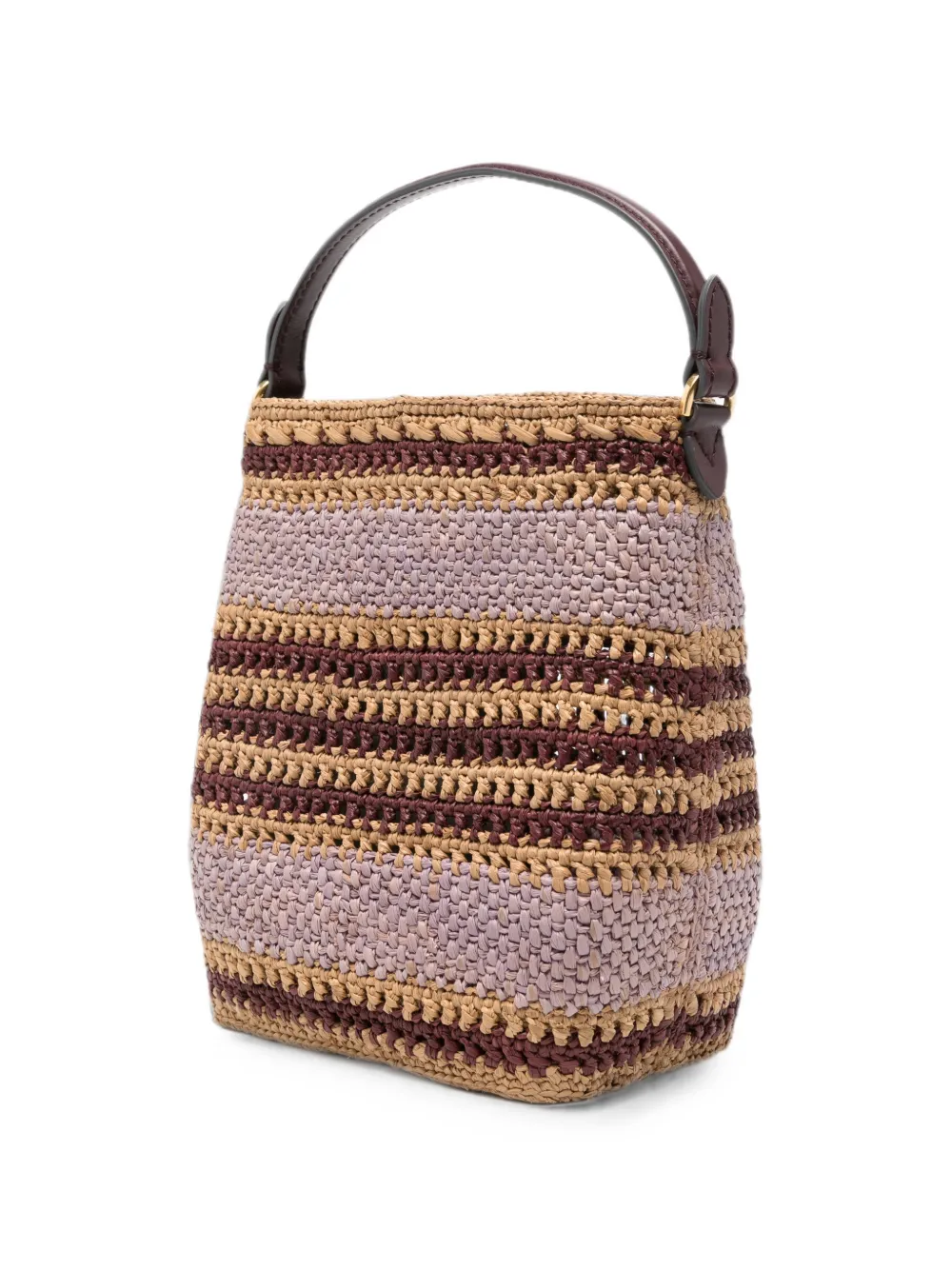 Anya Hindmarch Woven-stripe Bucket Bag in Purple, view 3