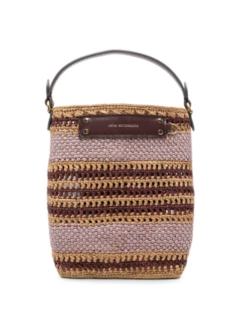Anya Hindmarch woven-stripe bucket bag