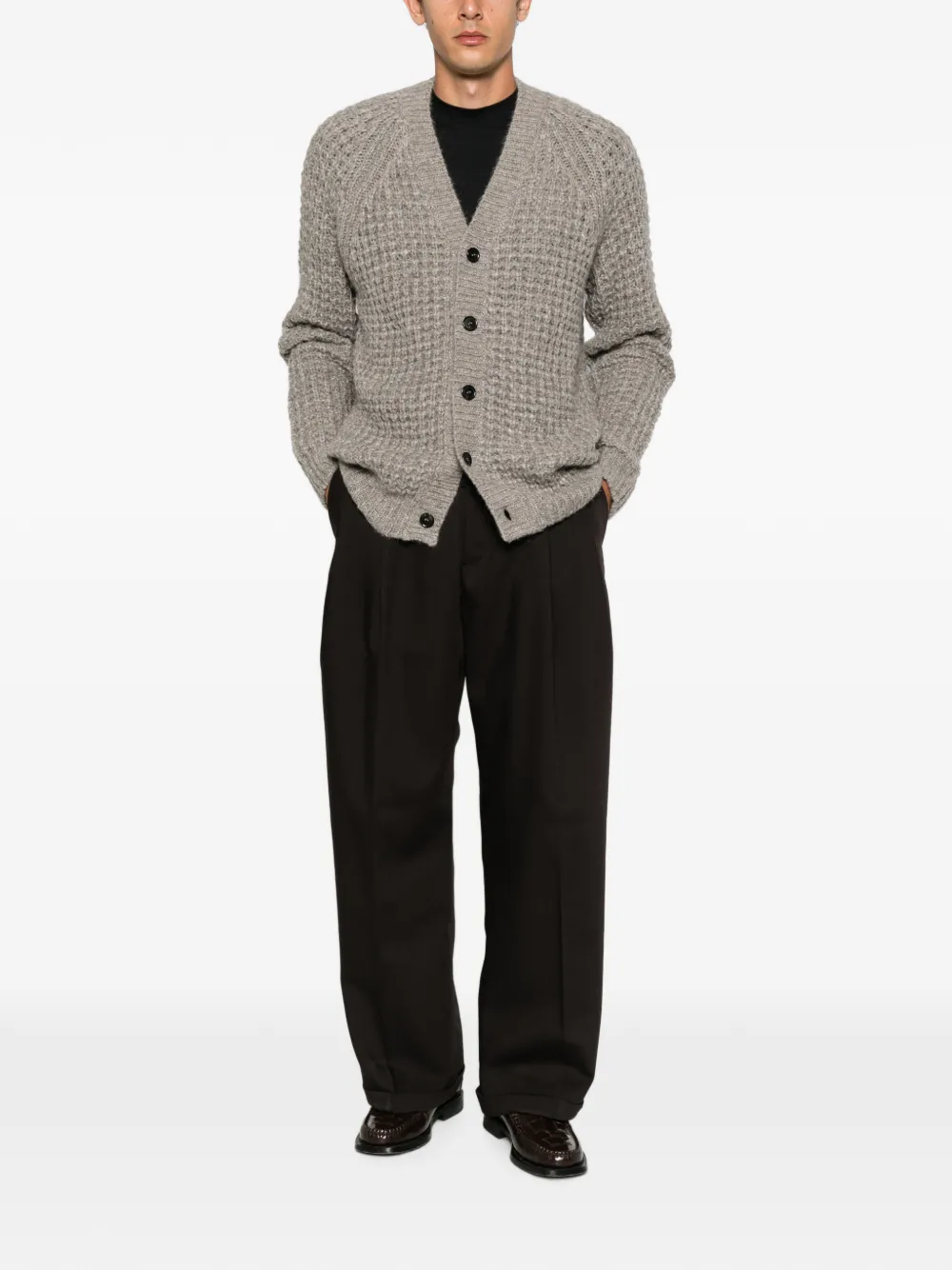 Roberto Collina Vest met V-hals Grijs