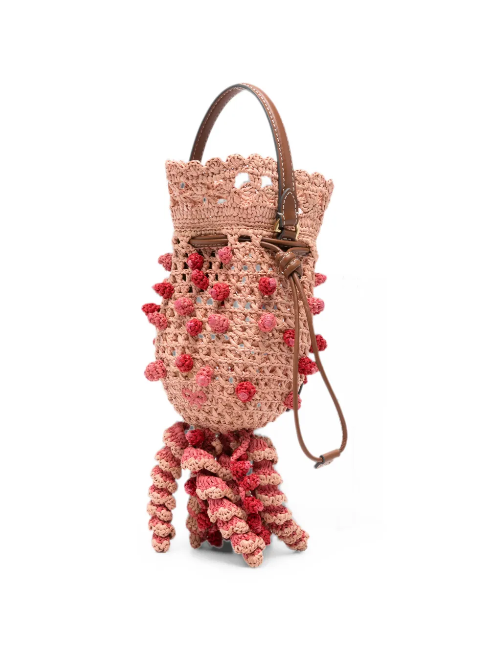 Anya Hindmarch Raffia crossbodytas Roze