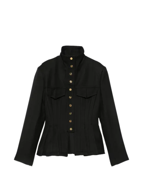 Elisabetta Franchi chamarra con botones y peplum