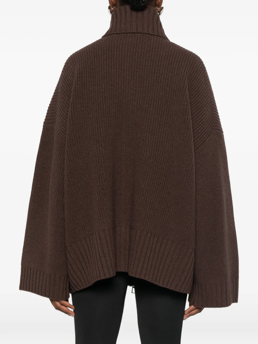 The Frankie Shop Veda ribgebreid vest met rits Bruin