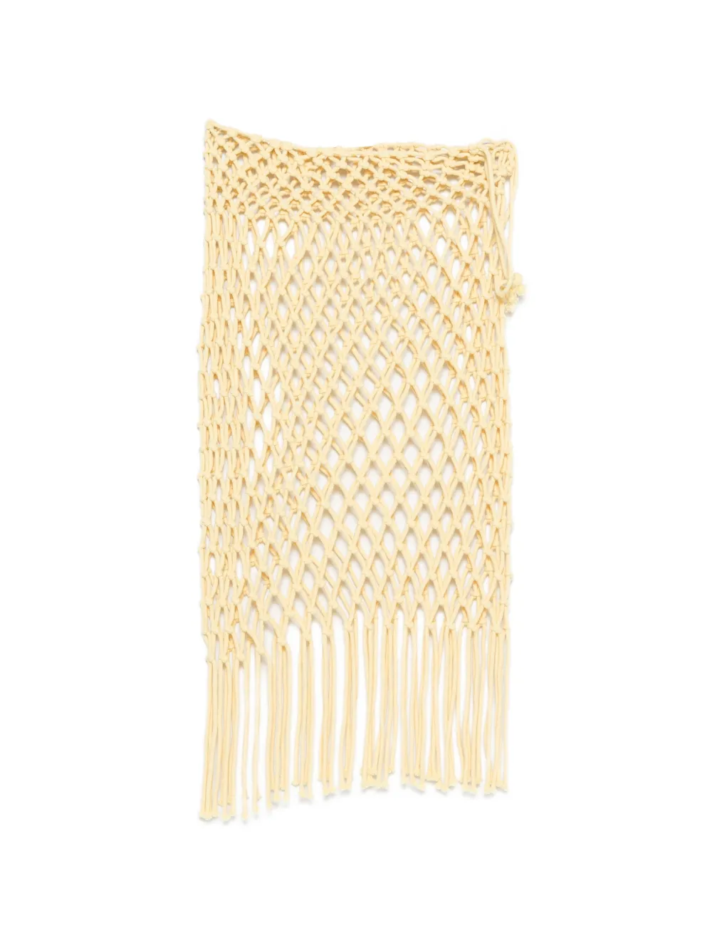 The Frankie Shop Tropea macramé-knit fringed midi skirt - Gelb