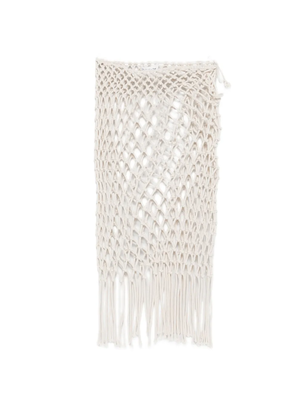 The Frankie Shop macramé fringed midi skirt - Toni neutri