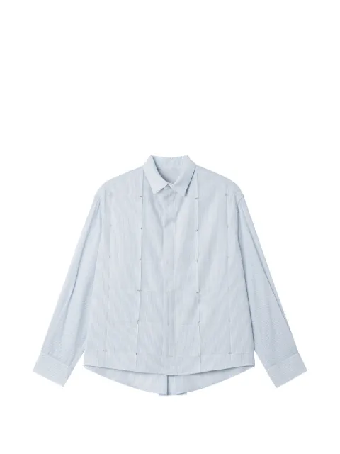 Ader Error camisa a rayas con abertura