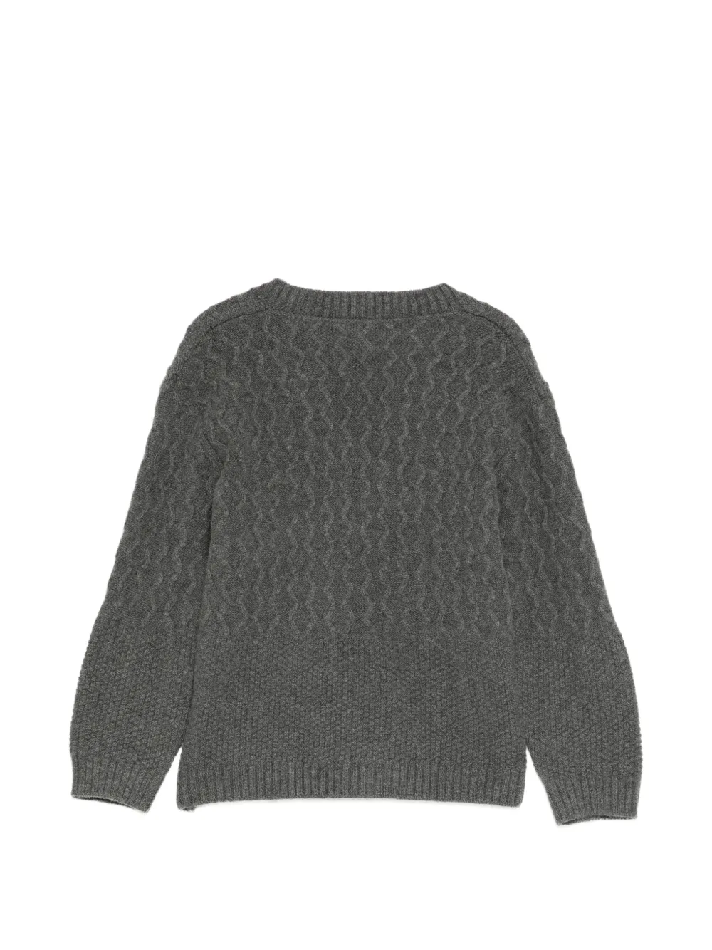 Balmain Kids logo patched cardigan Grijs