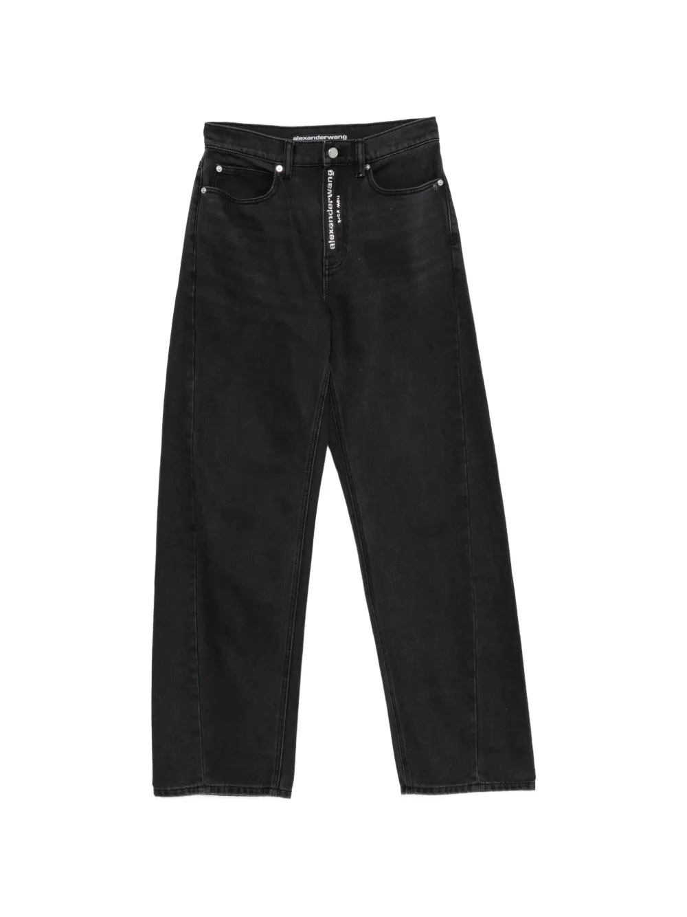 Alexander Wang logo-embellishment buttoned jeans - Schwarz