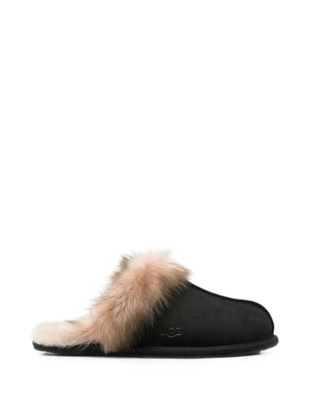 UGG shearling-trim slip-on slippers Zwart