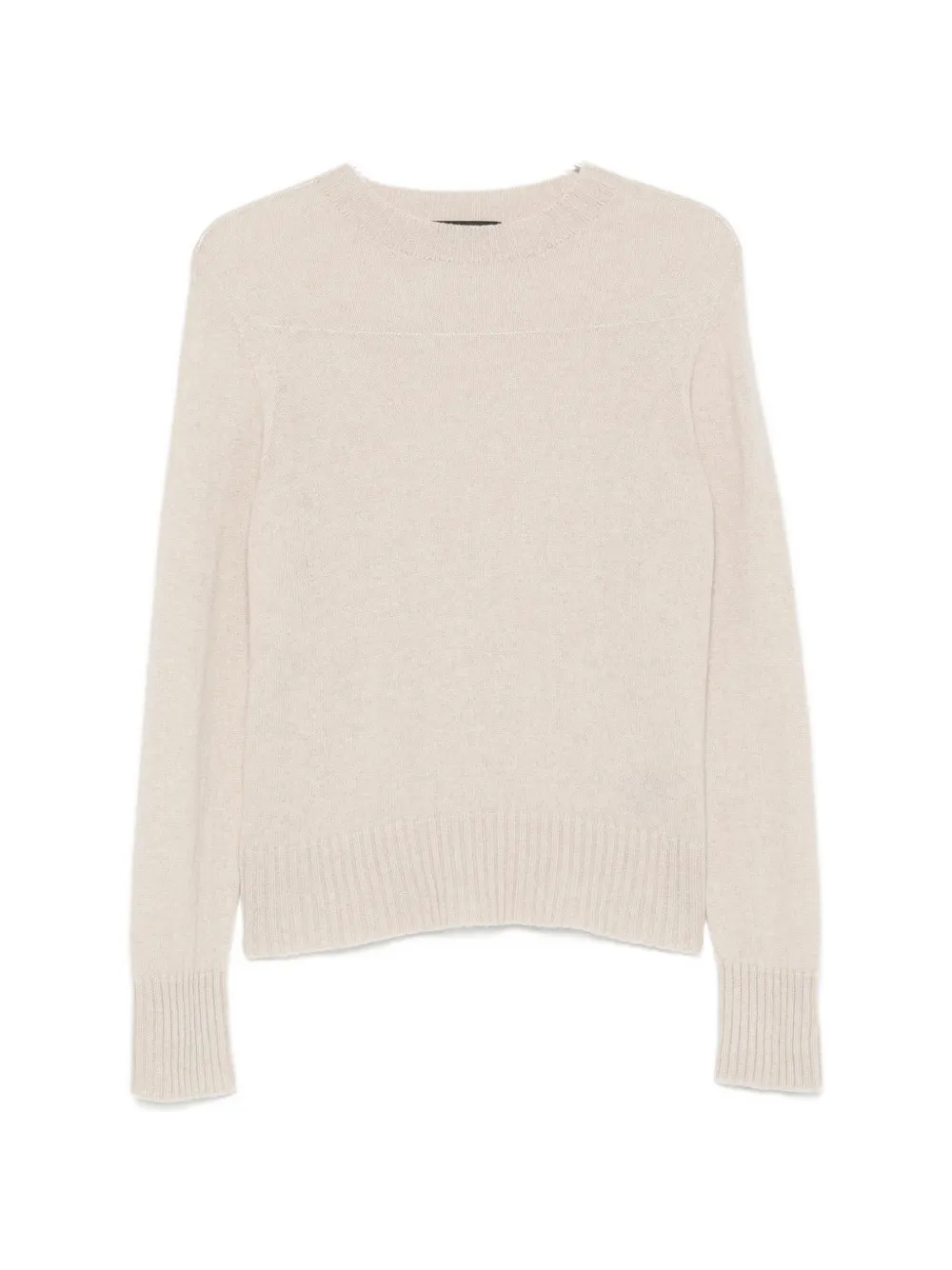 Aragona ribbed-trim crew neck sweater - Toni neutri