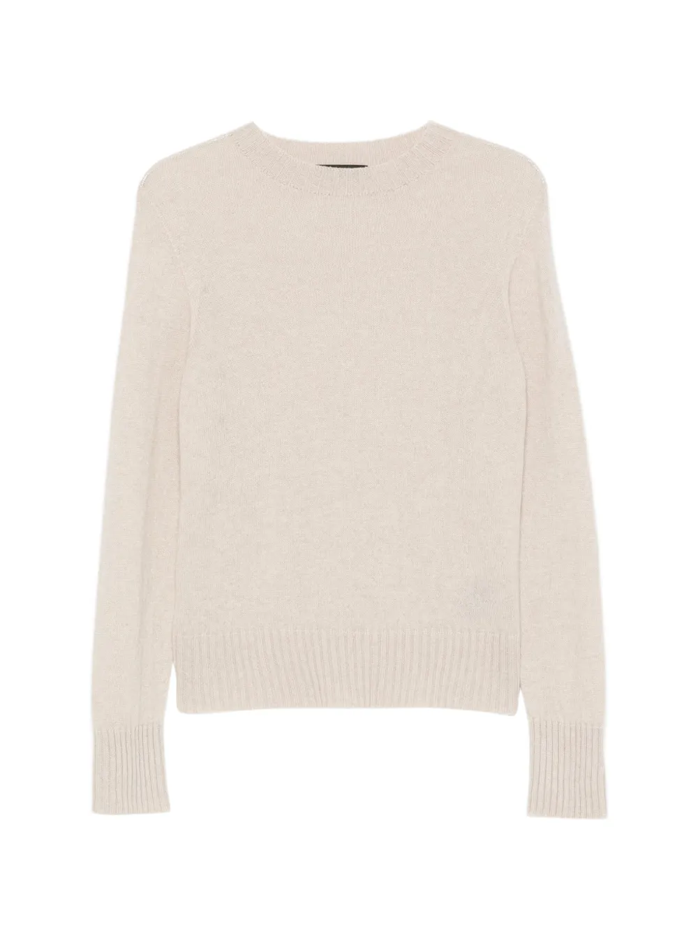 Aragona ribbed-trim crew neck sweater - Nude