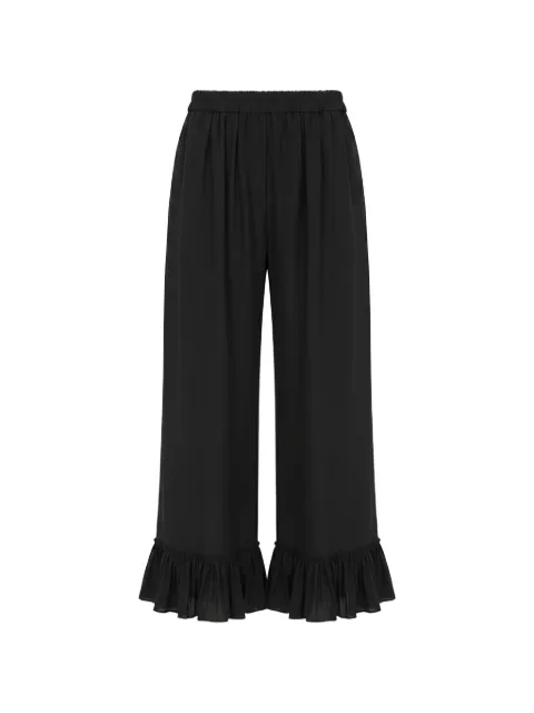 Chloé cropped fluid pants in crêpe de chine