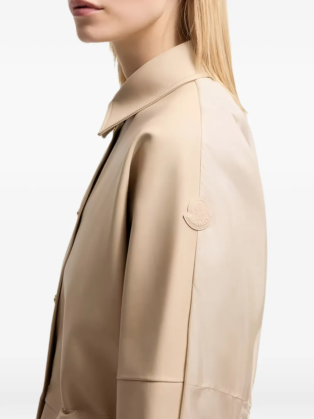 Moncler Leren blouse Beige