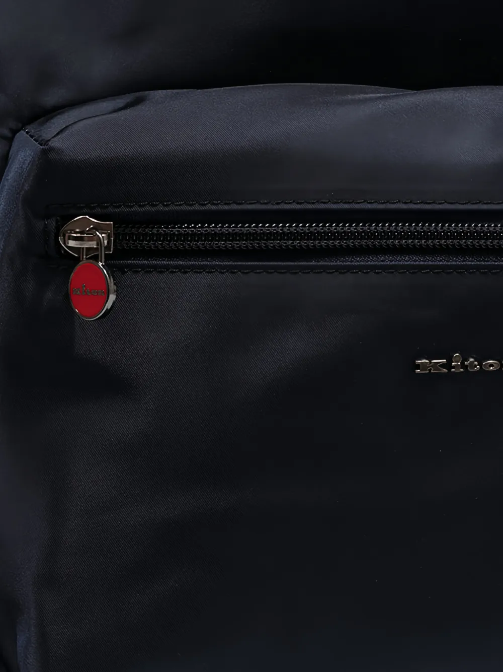Kiton logo-plaque backpack Blauw
