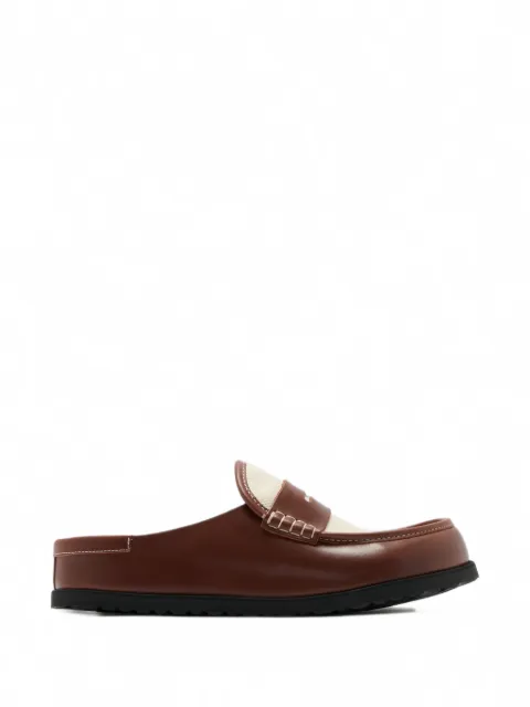 BIRKENSTOCK 1774 Naples Canvas leather-trim loafer