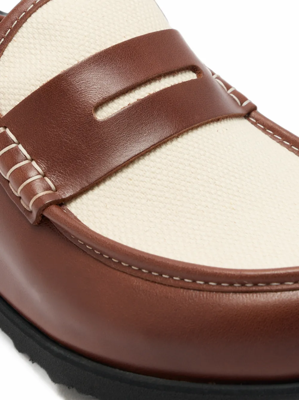 BIRKENSTOCK 1774 Naples Canvas leather-trim loafer Bruin