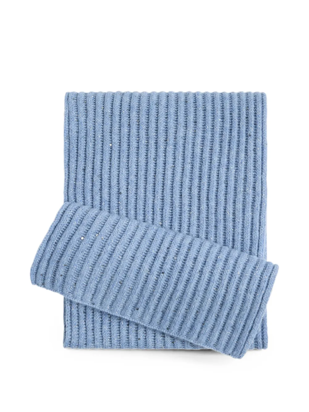 Brunello Cucinelli Kids Sciarpa con paillettes - Blu