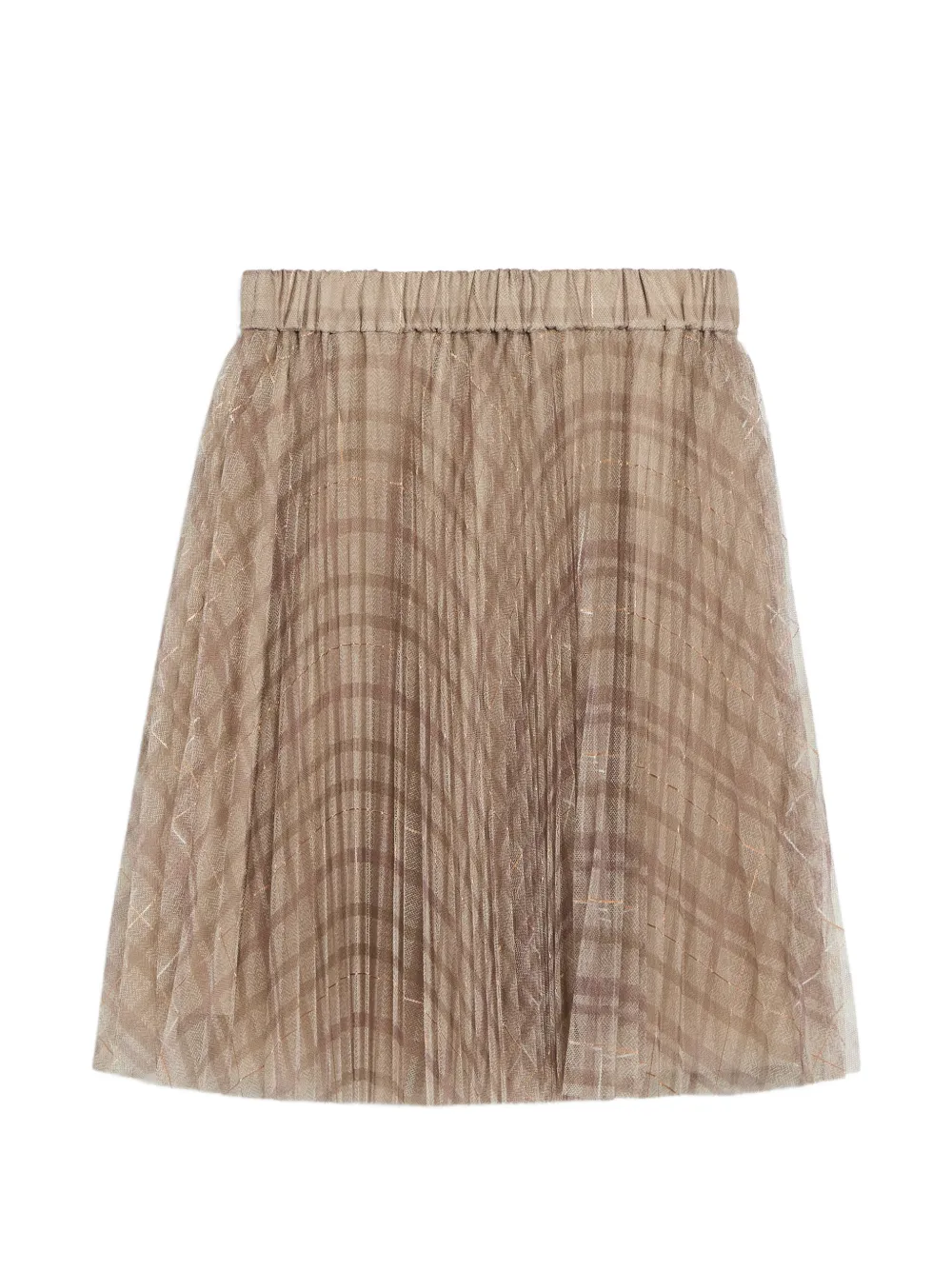 Brunello Cucinelli Kids Geruite tutu-rok Beige