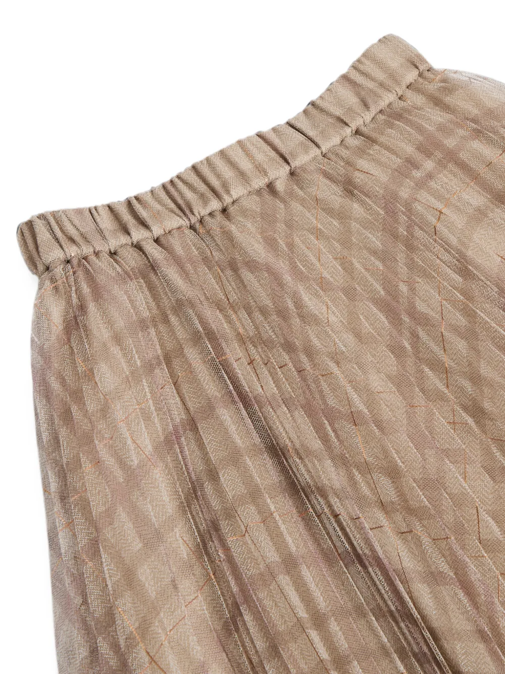 Brunello Cucinelli Kids Geruite tutu-rok Beige