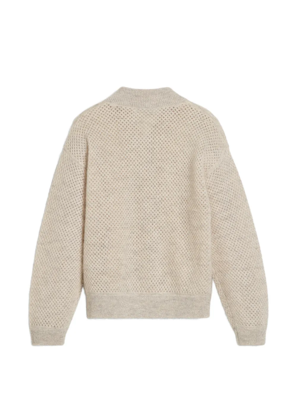 Brunello Cucinelli Kids Vest van netbreisel met rits Beige