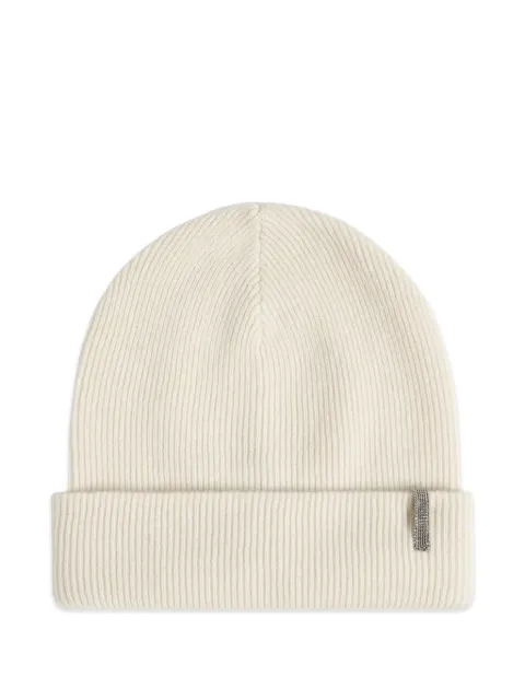 Brunello Cucinelli Kids ribbed beanie hat