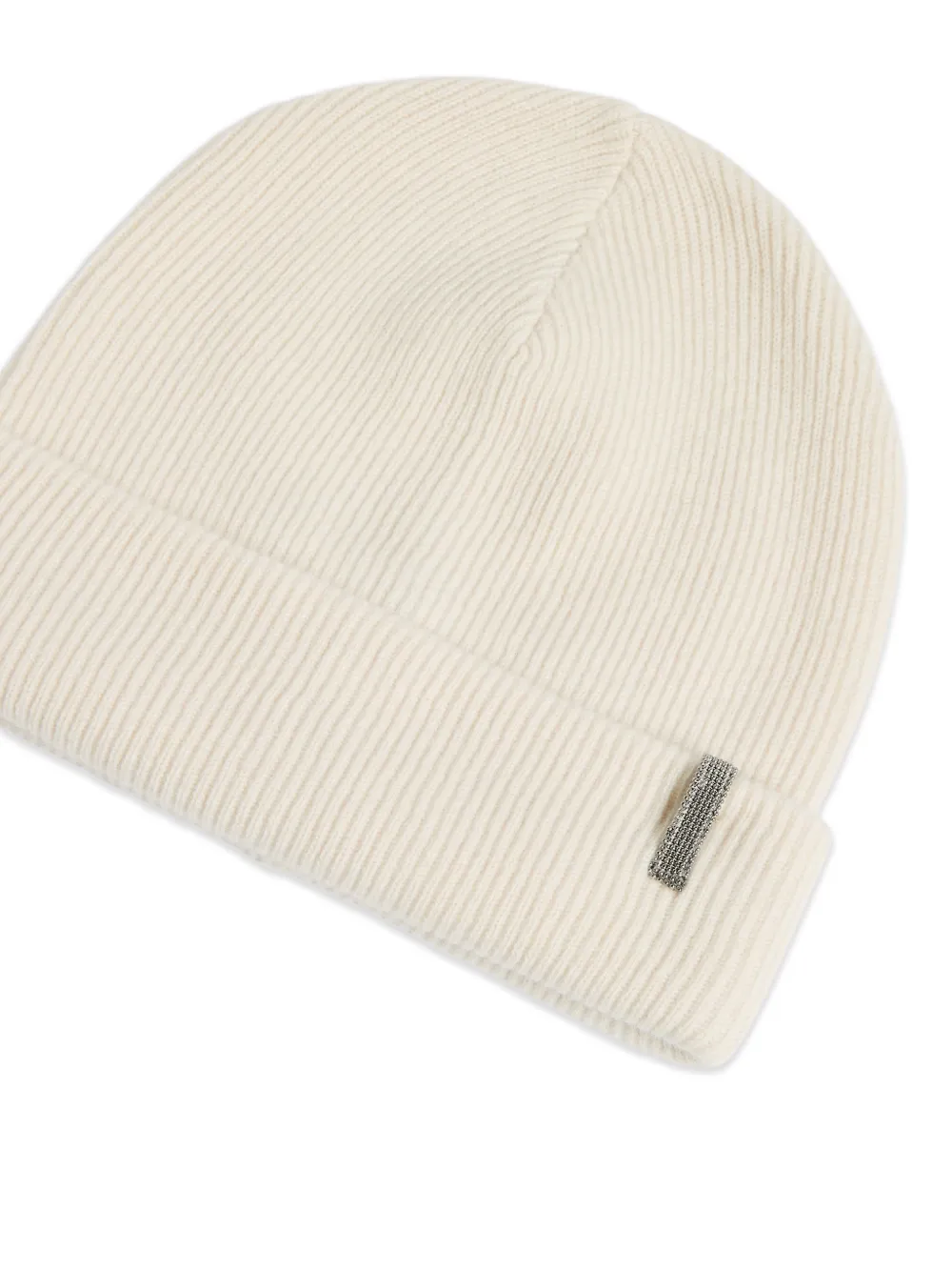 Brunello Cucinelli Kids Ribgebreide muts Beige