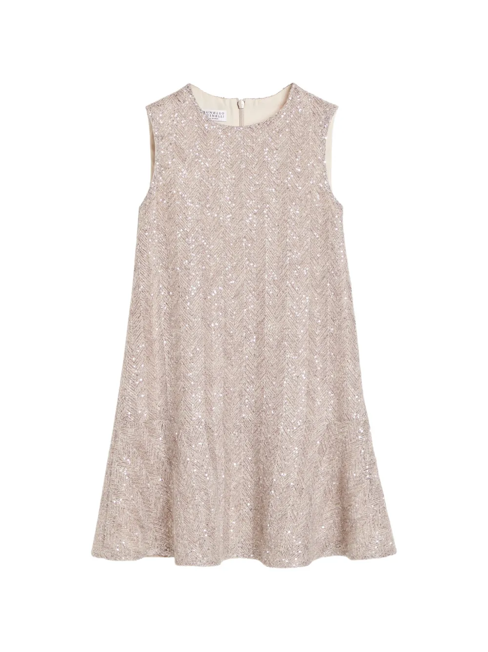 Brunello Cucinelli Kids Abito con paillettes - Toni neutri
