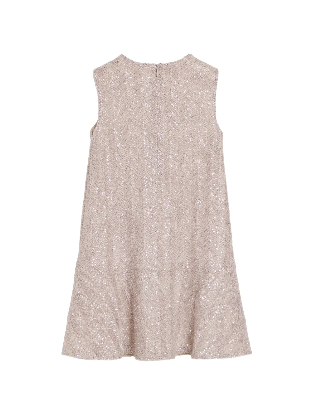 Brunello Cucinelli Kids Jurk verfraaid met pailletten Beige