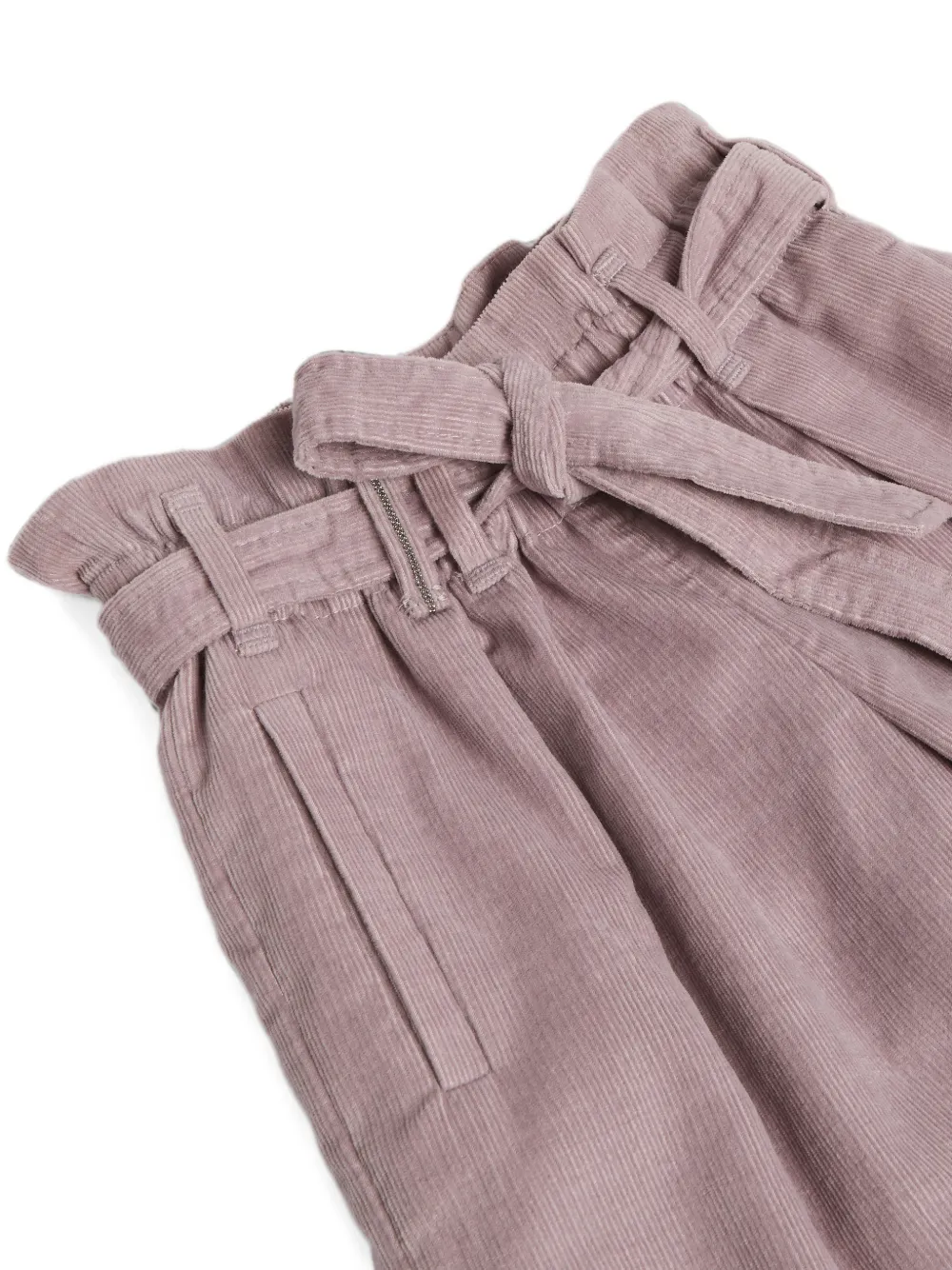Brunello Cucinelli Kids Ribfluwelen broek Roze