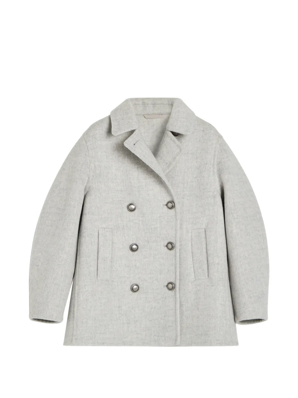 Brunello Cucinelli Kids monili double-breasted coat - Grau