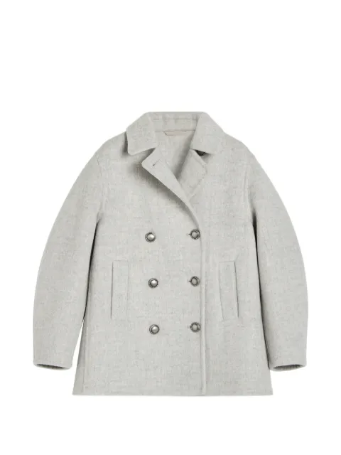 Brunello Cucinelli Kids manteau monili à boutonnière croisée
