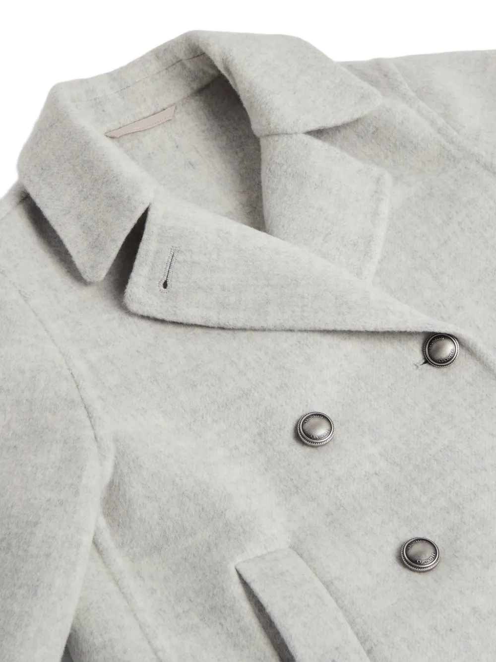 Brunello Cucinelli Kids monili double-breasted coat Grijs