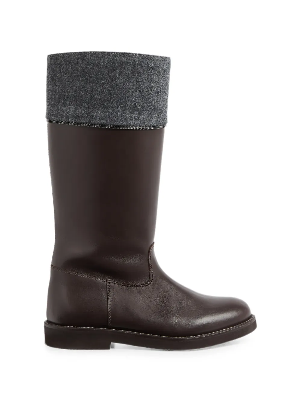 Brunello Cucinelli Kids Stivali con monile - Marrone