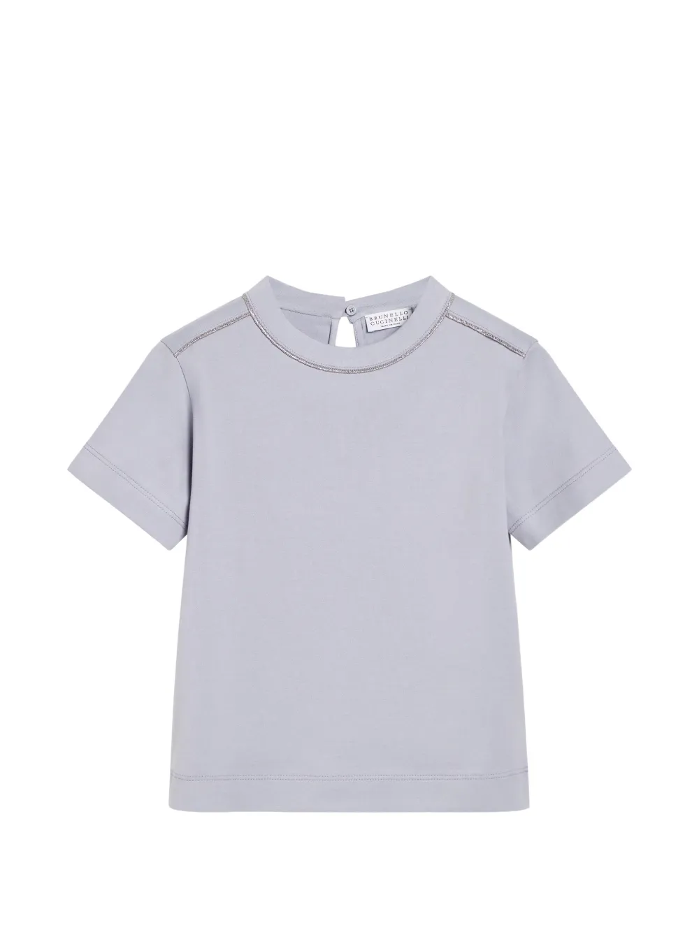 Brunello Cucinelli Kids T-shirt con profili - Viola