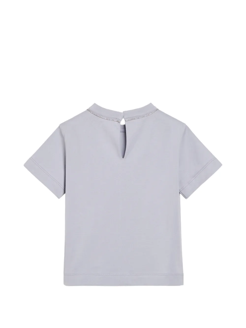 Brunello Cucinelli Kids T-shirt met biesdetail Paars