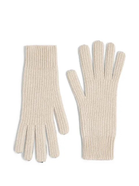 Brunello Cucinelli Kids English rib-knit cashmere gloves