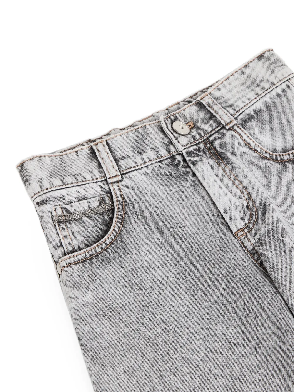 Brunello Cucinelli Kids Straight jeans Grijs