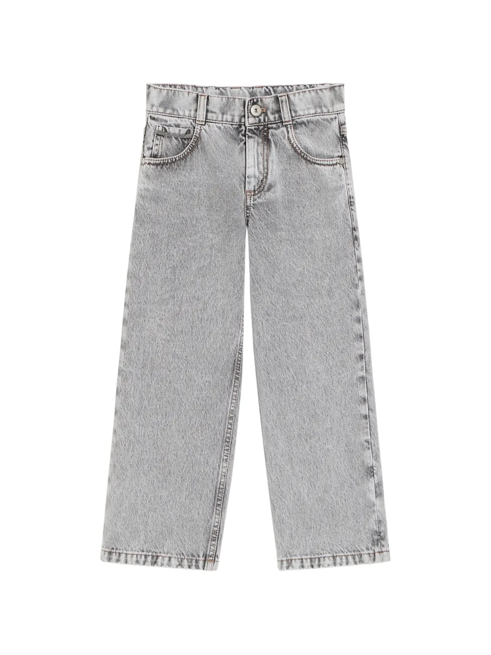Brunello Cucinelli Kids Jeans dritti - Grigio