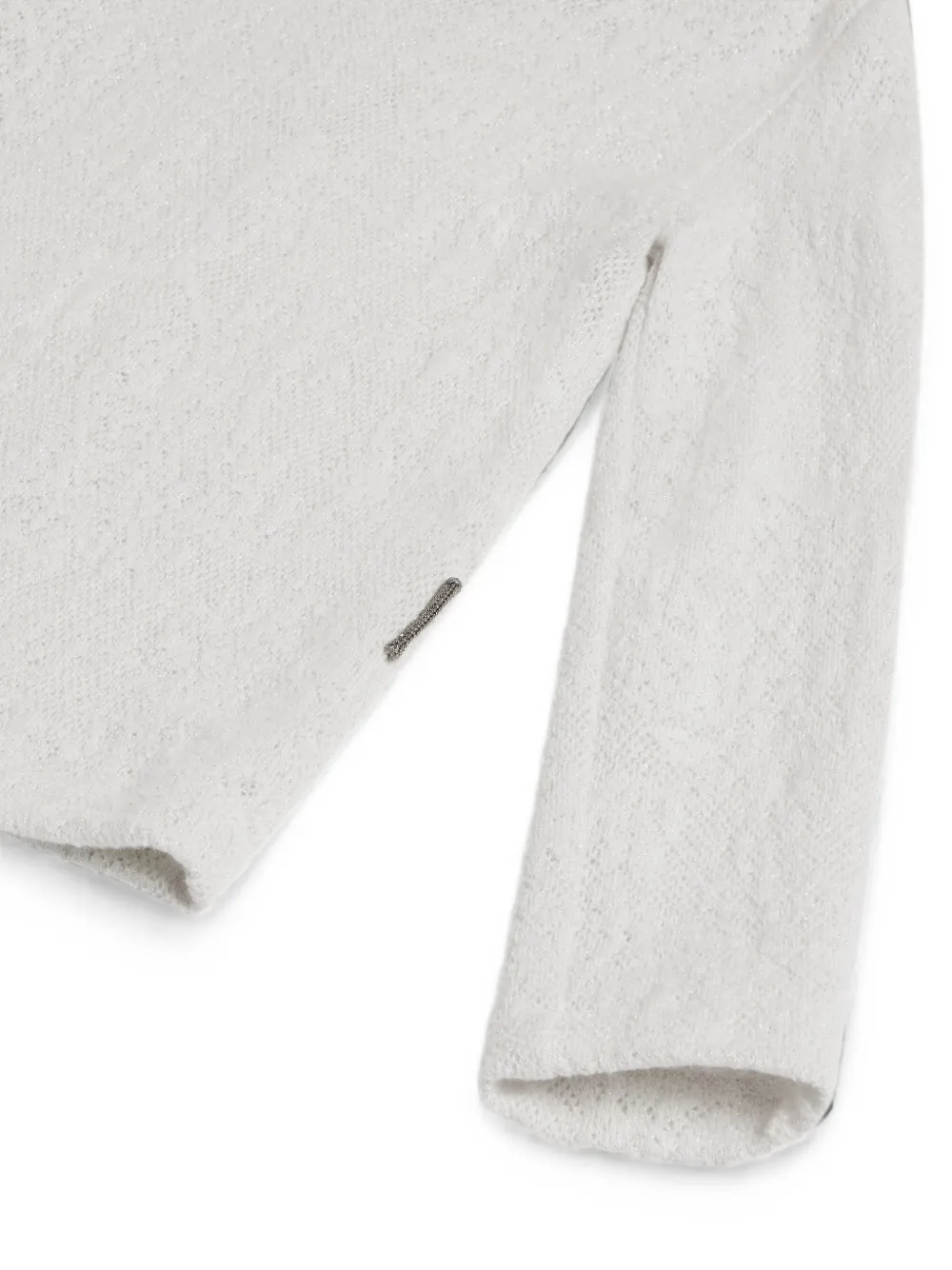 Brunello Cucinelli Kids lace-detail blouse Wit